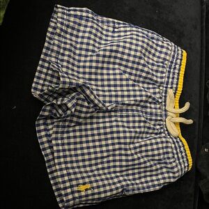 Ralph Lauren Blue Label Kids Swim Trunks - Blue and White Checkered